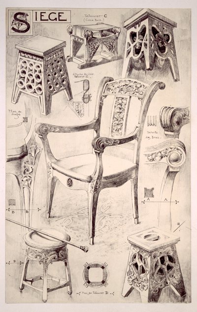 Designs for Chairs and Stools by Rene Binet